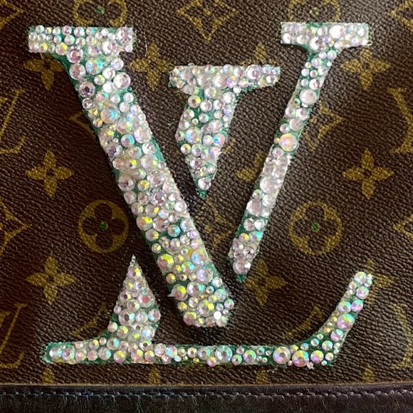 LOUIS VUITTON Authentic Custom Large Suitcase Vintage Artist 1 of a Kind Bag LV - Picture 2 of 15